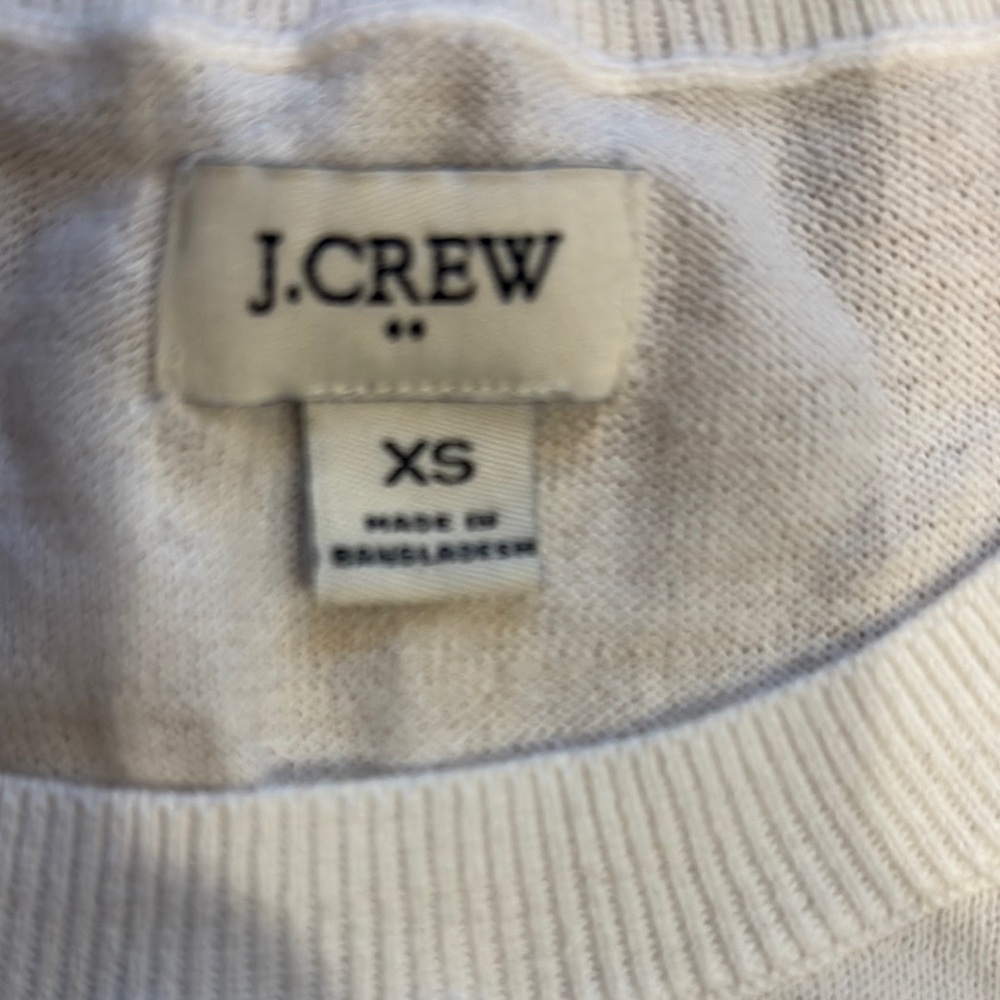 J. Crew Black and White Striped Crew Neck Pullover - Picture 2 of 2